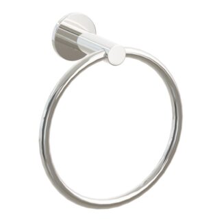 Modern Tubular Brass Towel Ring — Overall 6 3/4"