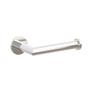 Modern Tubular Brass Paper Holder - Single Post — Overall 6"