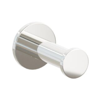 Modern Tubular Brass Single Robe Hook with Rosette (Item 2285)