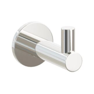 Modern Tubular Brass Single Hook with Rosette (Item 2286)