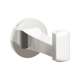 Transitional Flared Brass Single Hook with Rosette — Overall 7/8"