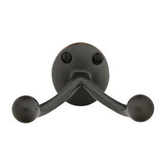 Traditional Brass Double Hook — Projection 2 1/8"