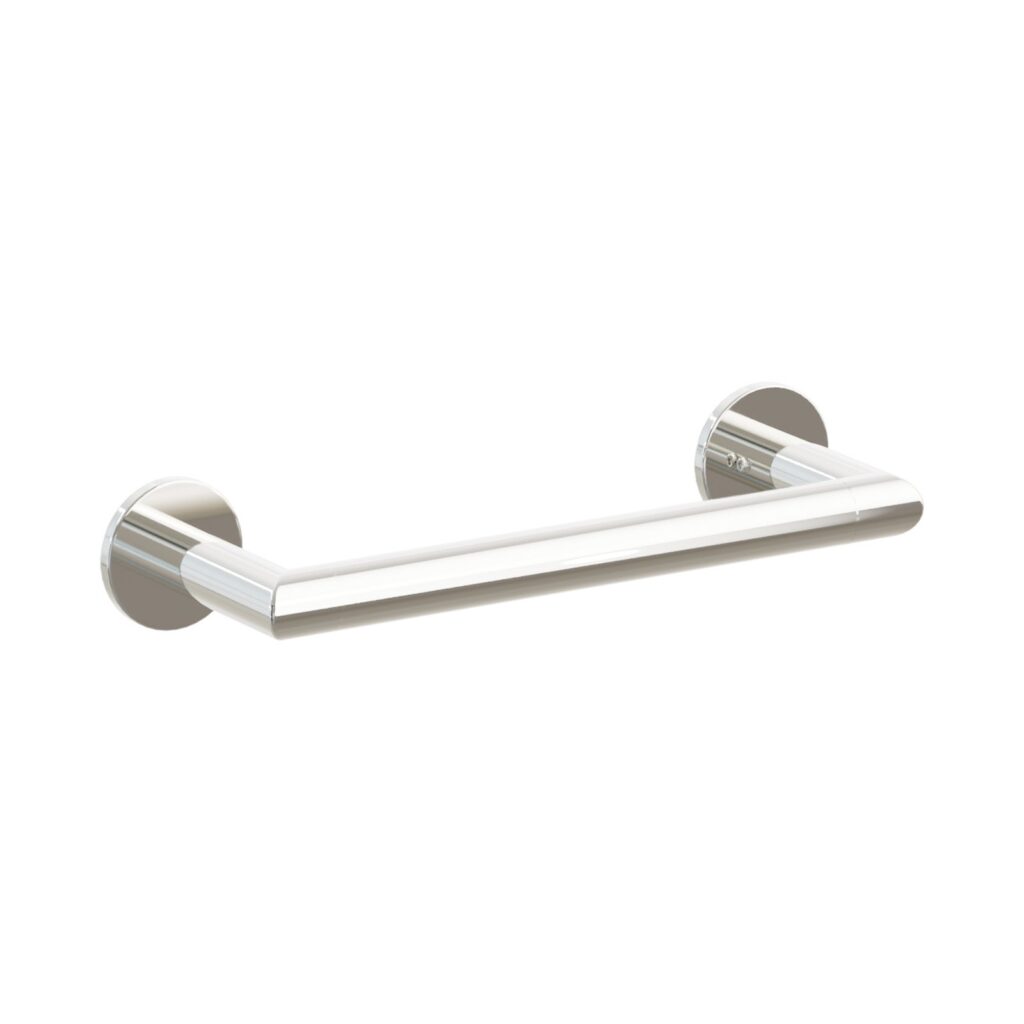 Polished chrome bath hardware towel bar