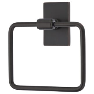 Transitional Brass Towel Ring — Overall 7"